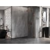 Mexen Lunar ścianka prysznicowa Walk-in prawa 100 x 200 cm, transparent 8 mm, miedź szczotkowana - 830-100-000-65-00-P