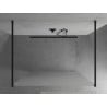 Mexen Kioto ścianka prysznicowa wolnostojąca 120 x 200 cm, szron 8 mm, czarna - 800-120-002-70-30