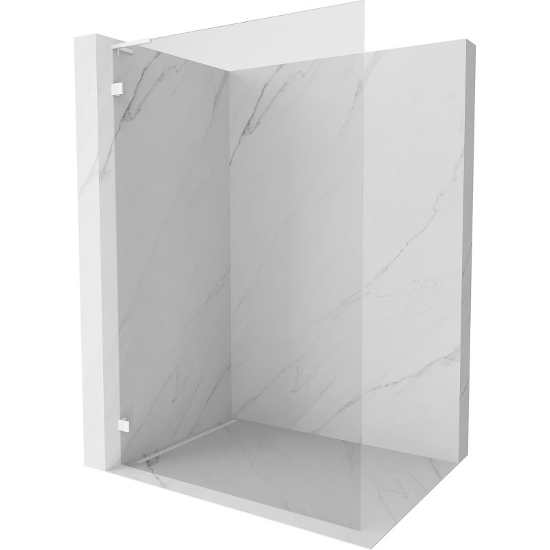Mexen Lunar L ścianka prysznicowa Walk-in lewa 70 x 200 cm, transparent 8 mm, biała - 830L-070-000-20-00-L