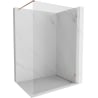 Mexen Lunar ścianka prysznicowa Walk-in prawa 140 x 200 cm, transparent 8 mm, miedź szczotkowana - 830-140-000-65-00-P