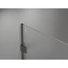 Mexen Lunar ścianka prysznicowa Walk-in prawa 80 x 200 cm, transparent 8 mm, gun gray szczotkowany - 830-080-000-66-00-P