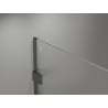 Mexen Lunar ścianka prysznicowa Walk-in prawa 160 x 200 cm, transparent 8 mm, gun gray szczotkowany - 830-160-000-66-00-P