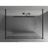 Mexen Kioto ścianka prysznicowa wolnostojąca 110 x 200 cm, transparent/szron 8 mm, czarna - 800-110-002-70-35