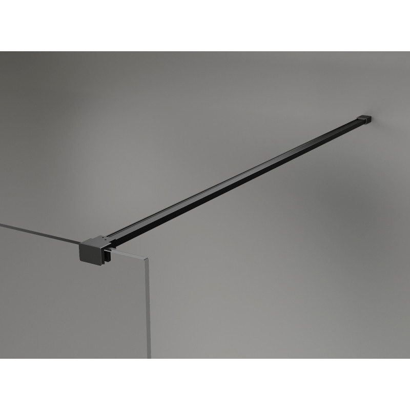 Mexen Lunar ścianka prysznicowa Walk-in prawa 50 x 200 cm, transparent 8 mm, czarna - 830-050-000-70-00-P