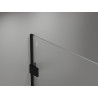 Mexen Lunar ścianka prysznicowa Walk-in prawa 80 x 200 cm, transparent 8 mm, czarna - 830-080-000-70-00-P