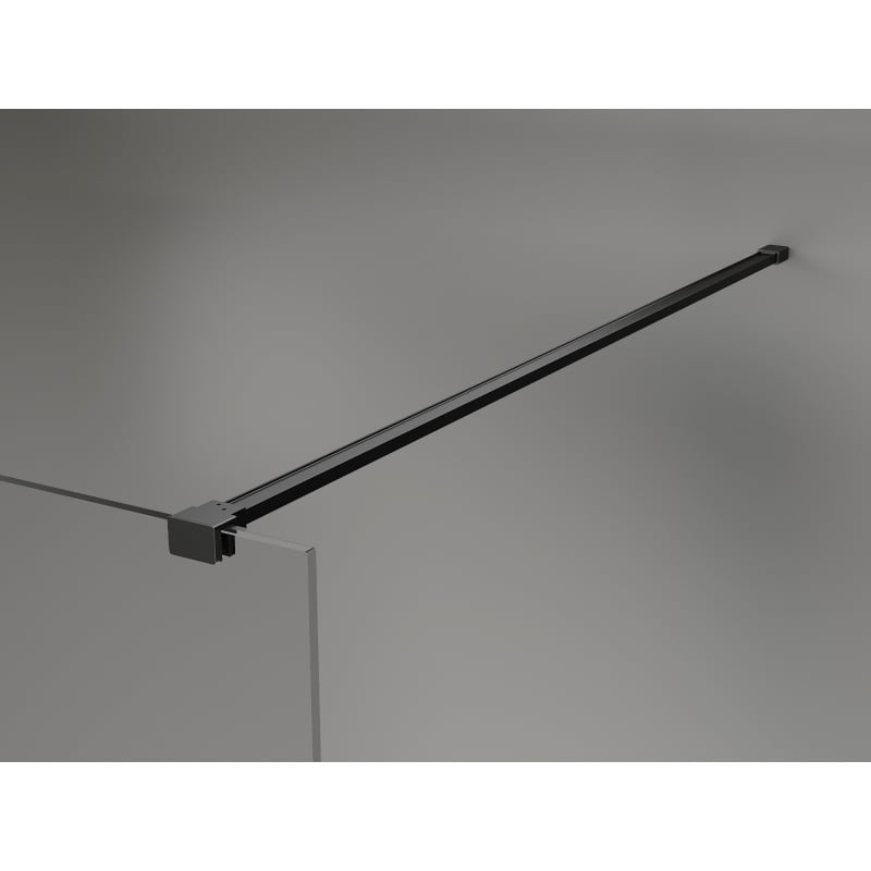 Mexen Lunar ścianka prysznicowa Walk-in prawa 90 x 200 cm, transparent 8 mm, czarna - 830-090-000-70-00-P