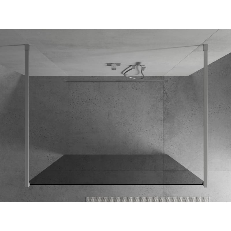 Mexen Kioto ścianka prysznicowa wolnostojąca 120 x 200 cm, grafit 8 mm, chrom - 800-120-002-01-40