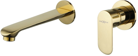 Mexen Dox bateria umywalkowa podtynkowa, złota - 75215-50