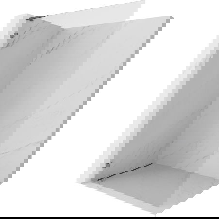 Mexen Lunar L ścianka prysznicowa Walk-in lewa 80 x 200 cm, transparent 8 mm, gun gray szczotkowany - 830L-080-000-66-00-L