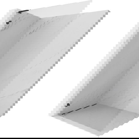 Mexen Lunar L ścianka prysznicowa Walk-in lewa 70 x 200 cm, transparent 8 mm, czarna - 830L-070-000-70-00-L