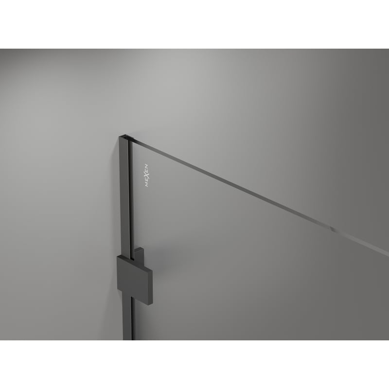 Mexen Lunar ścianka prysznicowa Walk-in prawa 50 x 200 cm, transparent 8 mm, gun metal - 830-050-000-95-00-P