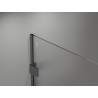 Mexen Lunar ścianka prysznicowa Walk-in prawa 80 x 200 cm, transparent 8 mm, gun metal - 830-080-000-95-00-P