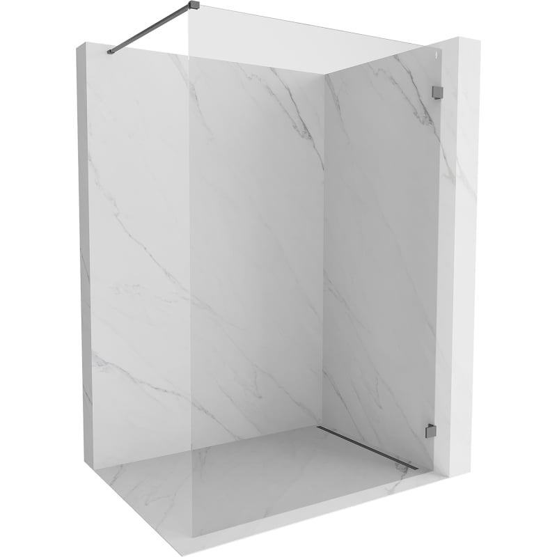 Mexen Lunar ścianka prysznicowa Walk-in prawa 100 x 200 cm, transparent 8 mm, gun metal - 830-100-000-95-00-P
