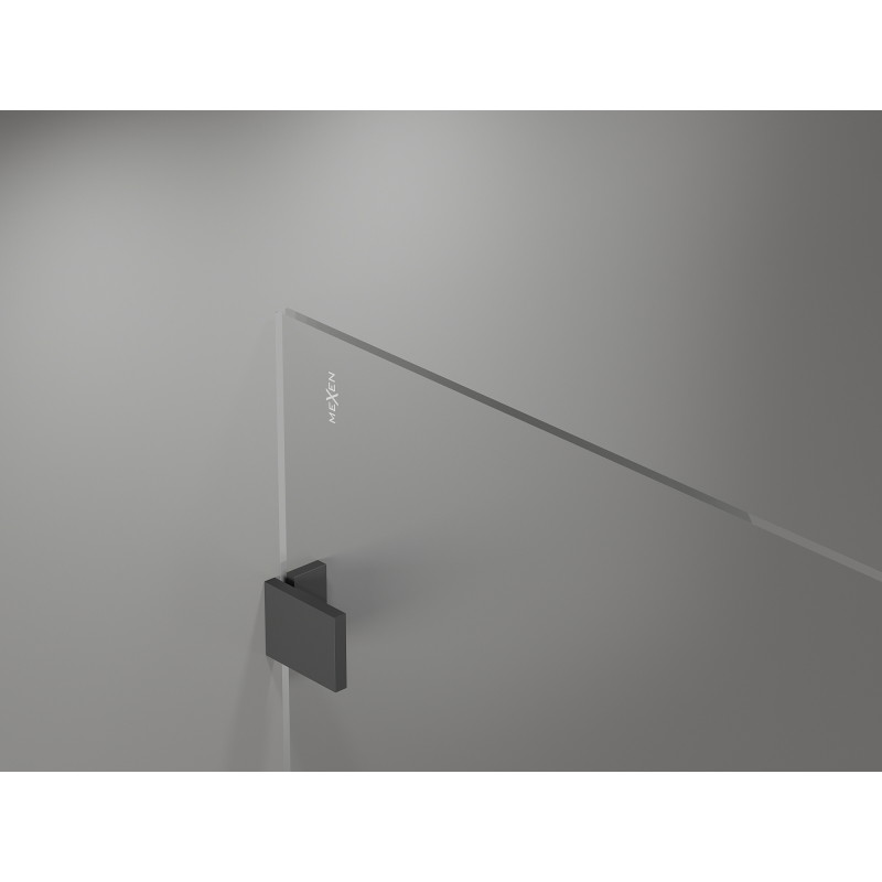 Mexen Lunar ścianka prysznicowa Walk-in prawa 110 x 200 cm, transparent 8 mm, gun metal - 830-110-000-95-00-P