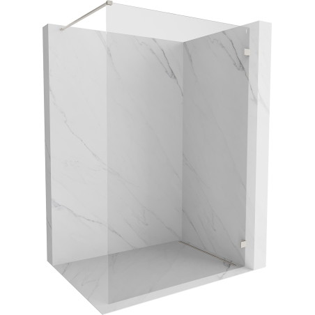 Mexen Lunar ścianka prysznicowa Walk-in prawa 80 x 200 cm, transparent 8 mm, nikiel szczotkowany - 830-080-000-97-00-P