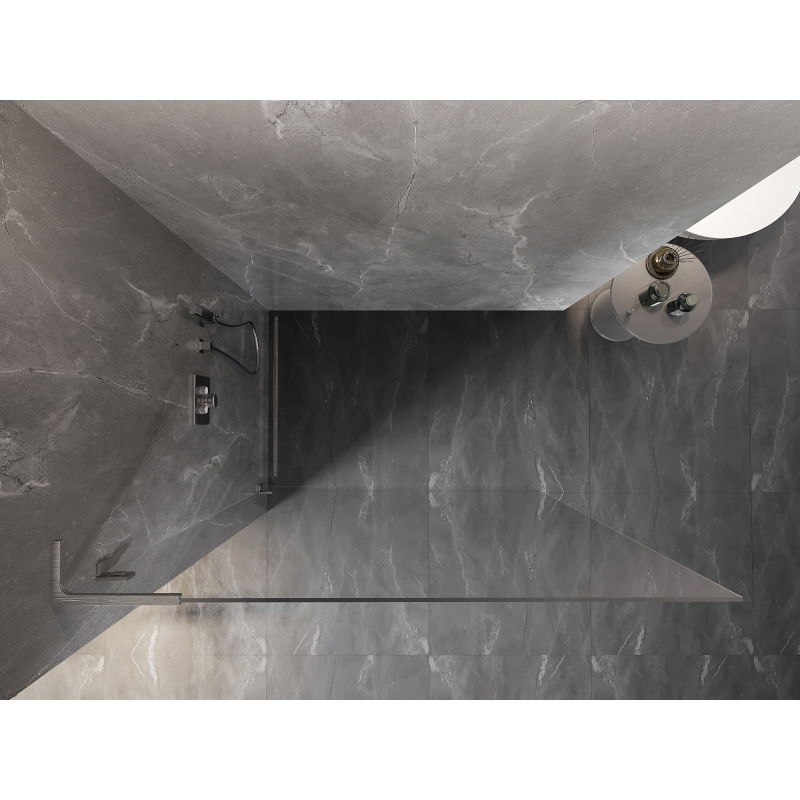 Mexen Lunar L ścianka prysznicowa Walk-in lewa 120 x 200 cm, transparent 8 mm, nikiel szczotkowany - 830L-120-000-97-00-L