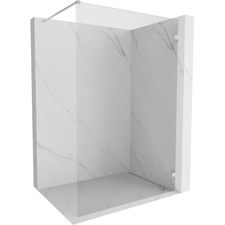 Mexen Lunar ścianka prysznicowa Walk-in prawa 130 x 200 cm, transparent 8 mm, nikiel szczotkowany - 830-130-000-97-00-P