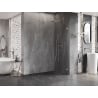 Mexen Lunar ścianka prysznicowa Walk-in prawa 160 x 200 cm, transparent 8 mm, nikiel szczotkowany - 830-160-000-97-00-P