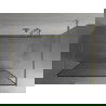 Mexen Kioto ścianka prysznicowa wolnostojąca 100 x 200 cm, czarna ramka 8 mm, złota- 800-100-002-50-70