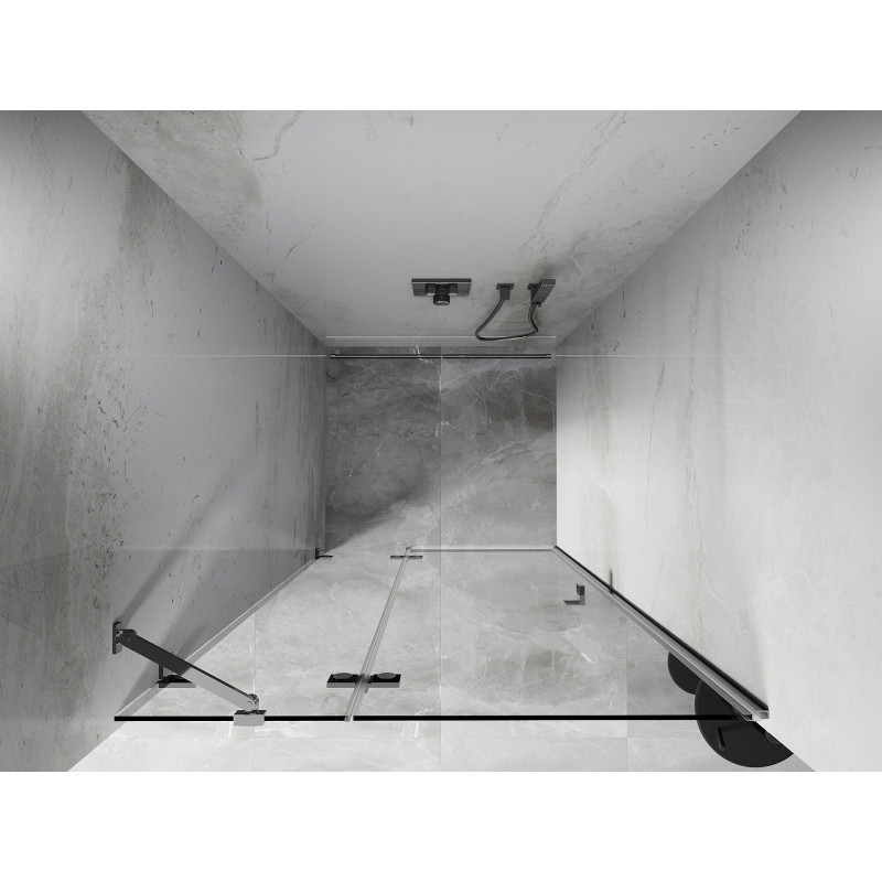 Mexen Lunar drzwi prysznicowe uchylne lewe 95 cm, transparent, chrom - 834-095-000-01-00-L