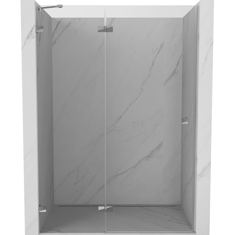 Mexen Lunar drzwi prysznicowe uchylne lewe 140 cm, transparent, chrom - 834-140-000-01-00-L