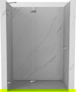 Mexen Lunar drzwi prysznicowe uchylne lewe 140 cm, transparent, chrom - 834-140-000-01-00-L