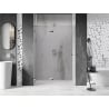 Mexen Lunar drzwi prysznicowe uchylne lewe 140 cm, transparent, chrom - 834-140-000-01-00-L