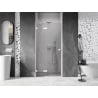 Mexen Lunar drzwi prysznicowe uchylne lewe 95 cm, transparent, białe - 834-095-000-20-00-L