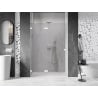 Mexen Lunar drzwi prysznicowe uchylne lewe 130 cm, transparent, białe - 834-130-000-20-00-L