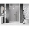 Mexen Lunar drzwi prysznicowe uchylne lewe 135 cm, transparent, białe - 834-135-000-20-00-L