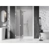 Mexen Lunar drzwi prysznicowe uchylne lewe 140 cm, transparent, białe - 834-140-000-20-00-L