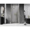 Mexen Lunar drzwi prysznicowe uchylne lewe 95 cm, transparent, złote - 834-095-000-50-00-L