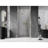 Mexen Lunar drzwi prysznicowe uchylne lewe 95 cm, transparent, złote - 834-095-000-50-00-L
