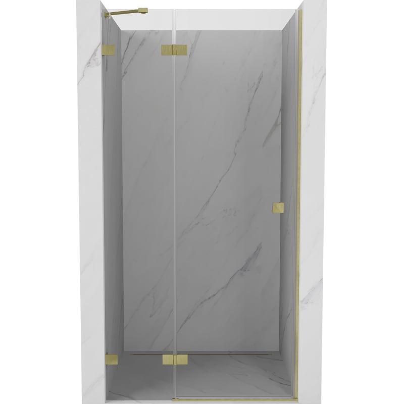 Mexen Lunar drzwi prysznicowe uchylne lewe 105 cm, transparent, złote szczotkowane - 834-105-000-55-00-L