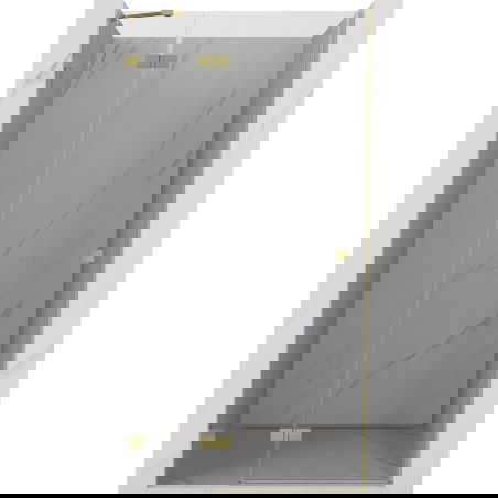 Mexen Lunar drzwi prysznicowe uchylne lewe 105 cm, transparent, złote szczotkowane - 834-105-000-55-00-L