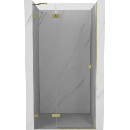Mexen Lunar drzwi prysznicowe uchylne lewe 115 cm, transparent, złote szczotkowane - 834-115-000-55-00-L