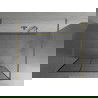 Mexen Kioto ścianka prysznicowa wolnostojąca 100 x 200 cm, czarna kratka 8 mm, złota - 800-100-002-50-77