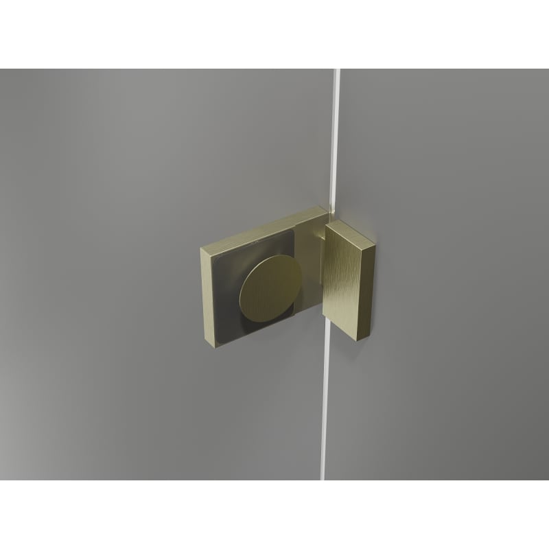 Mexen Lunar drzwi prysznicowe uchylne lewe 130 cm, transparent, złote szczotkowane - 834-130-000-55-00-L