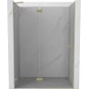 Mexen Lunar drzwi prysznicowe uchylne lewe 140 cm, transparent, złote szczotkowane - 834-140-000-55-00-L