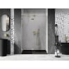 Mexen Lunar drzwi prysznicowe uchylne lewe 140 cm, transparent, złote szczotkowane - 834-140-000-55-00-L