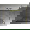 Mexen Kioto ścianka prysznicowa wolnostojąca 140 x 200 cm, czarna kratka 8 mm, złota - 800-140-002-50-77