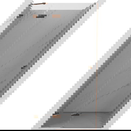 Mexen Lunar drzwi prysznicowe uchylne lewe 105 cm, transparent, różowe złoto - 834-105-000-60-00-L