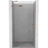 Mexen Lunar drzwi prysznicowe uchylne lewe 120 cm, transparent, miedź szczotkowana - 834-120-000-65-00-L