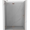Mexen Lunar drzwi prysznicowe uchylne lewe 140 cm, transparent, miedź szczotkowana - 834-140-000-65-00-L