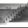 Mexen Kioto ścianka prysznicowa wolnostojąca 130 x 200 cm, czarna kratka 8 mm, czarna - 800-130-002-70-77