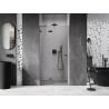 Mexen Lunar drzwi prysznicowe uchylne lewe 105 cm, transparent, gun gray szczotkowany - 834-105-000-66-00-L