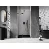 Mexen Lunar drzwi prysznicowe uchylne lewe 110 cm, transparent, gun gray szczotkowany - 834-110-000-66-00-L
