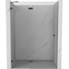 Mexen Lunar drzwi prysznicowe uchylne lewe 135 cm, transparent, gun gray szczotkowany - 834-135-000-66-00-L