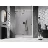 Mexen Lunar drzwi prysznicowe uchylne lewe 135 cm, transparent, gun gray szczotkowany - 834-135-000-66-00-L