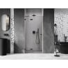 Mexen Lunar drzwi prysznicowe uchylne lewe 70 cm, transparent, czarne - 834-070-000-70-00-L